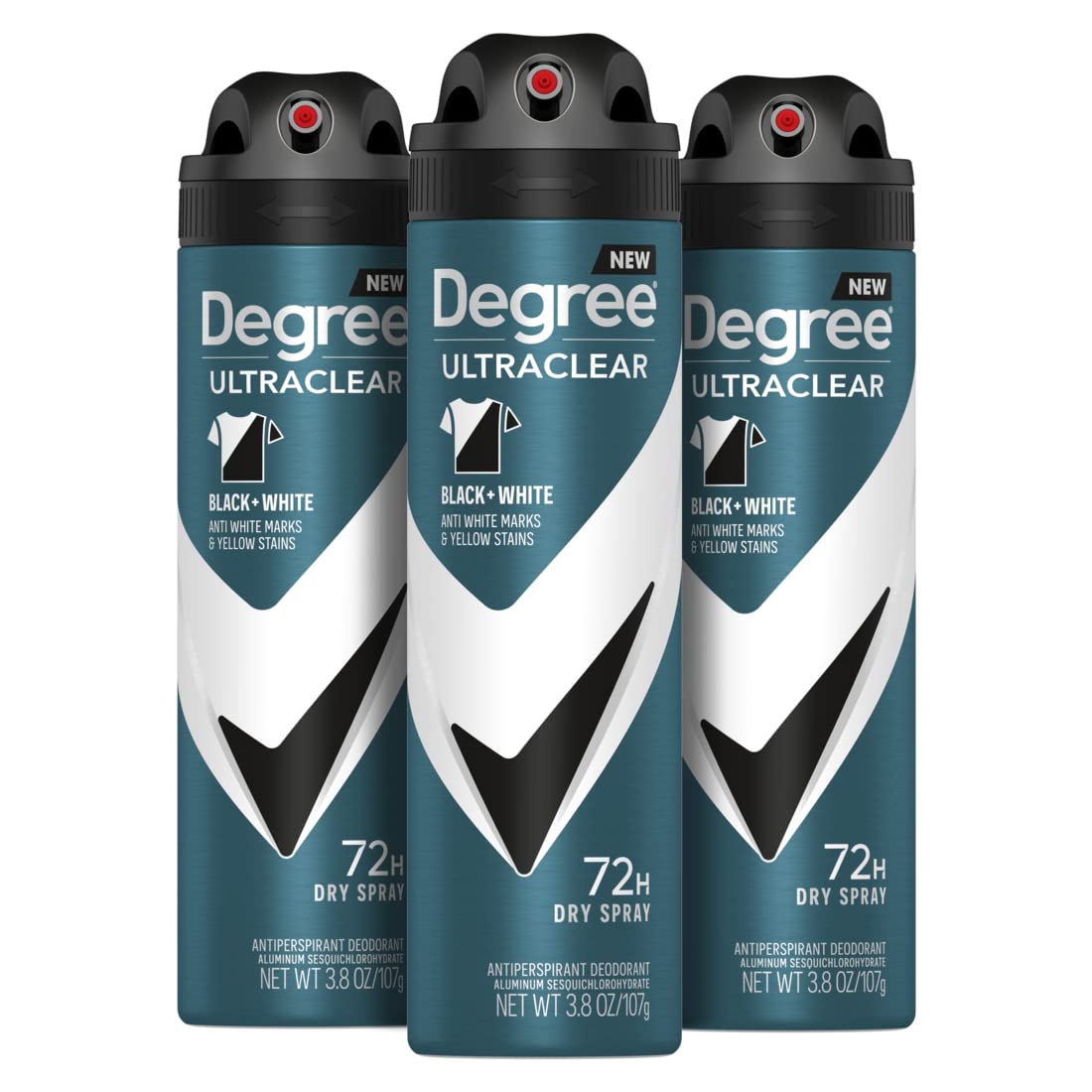 230816080226713_1 Degree Men Antiperspirant Deodorant Dry Spray Black + White 3 Count Protects from Deodorant Stains Antiperspirant for Men with MotionSense Technology 3.8 OZ - Image 1